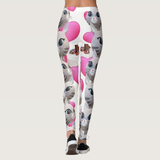 Kat Roze Witte Leggings (Achterkant)