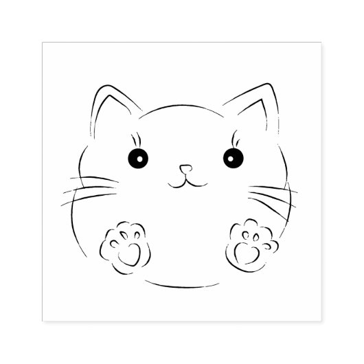 kat rubberstempel (Afrduk)