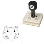kat rubberstempel (Gestempeld)