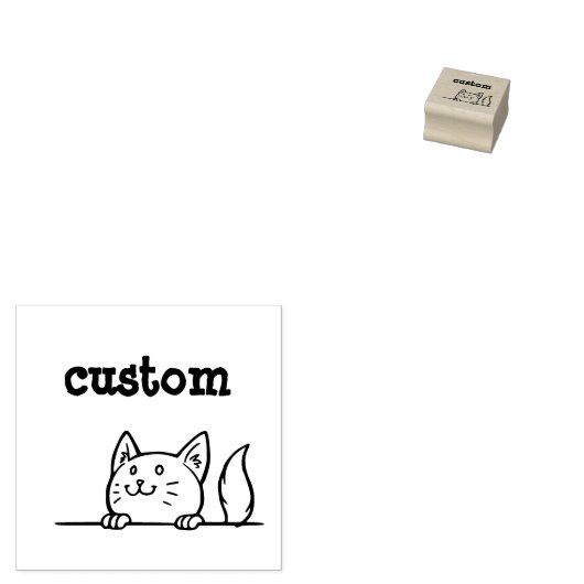 Kat Rubberstempel (Gestempeld)