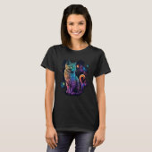 Kat Ruimte Kat Melkweg Kitten Ruimte Kitten Kat T-shirt (Voorkant volledig)