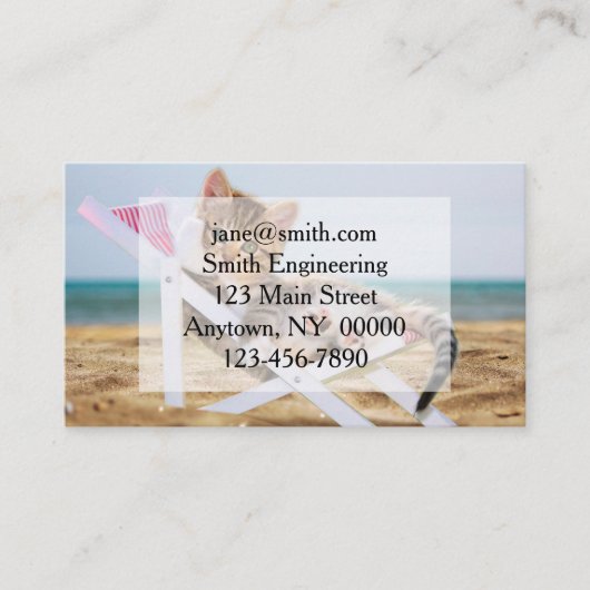 Kat rust op een zonniger visitekaartje (Voorkant)