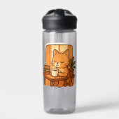 Kat Rustig maar Gefocust Waterfles (Voorkant)