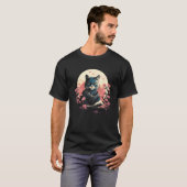 Kat Samurai Japanse Stijl T-shirt (Voorkant volledig)