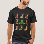 Kat Santa Claus Elf Reindeer Xmas - Gingerbrood T-shirt (Voorkant)