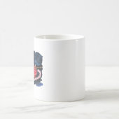 Kat Santa in Santa Sleigh Het leveren van Geschenk Koffiemok (Center)