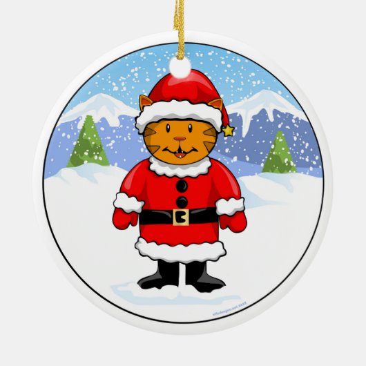 Kat Santa Ornament (Achterkant)
