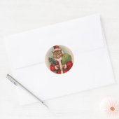 Kat Santa van Louis Wain Ronde Sticker (Envelop)
