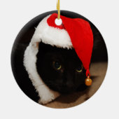 Kat Santa-versiering Keramisch Ornament (Achterkant)