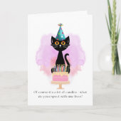 Kat | Sarcastische partij Pet Cat Funny Birthday K Kaart (Voorkant)