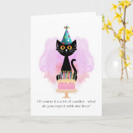 Kat | Sarcastische partij Pet Cat Funny Birthday K Kaart