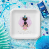 Kat | Sarcastische partij Pet Cat Funny Birthday Papieren Bordje (Feest)