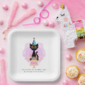 Kat | Sarcastische partij Pet Cat Funny Birthday Papieren Bordje (Feest)