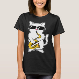 Kat Saxofoon Jazz  Muziekinstrument Katten T-shirt