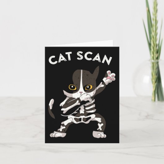 Kat Scan Ct Scan Grappige Kat Röntgenfoto Pun Meme Kaart (Voorkant)