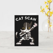 Kat Scan Ct Scan Grappige Kat Röntgenfoto Pun Meme Kaart (Gele Bloem)