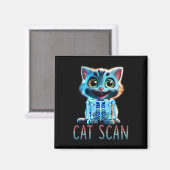 Kat Scan Ct Scan Halloween Kat Röntgenfoto Pun Mem Magneet (Voorkant / Achterkant)