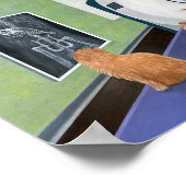 Kat Scan. Kunst van Kat & Vis, Cadeau voor Dierena Poster (Hoek)