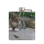 Kat, schattig, huisdier, vieze... heupfles (Achterkant)