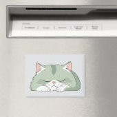 Kat Schattig Leuk Dier Slapen Ontspannen Rustig Magneet (Insitu (Vaatwasser))