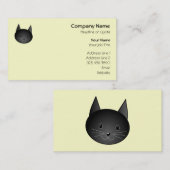 Kat. Schattig zwart kat. Visitekaartje (Voorkant / Achterkant)
