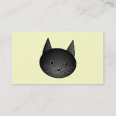 Kat. Schattig zwart kat. Visitekaartje (Achterkant)