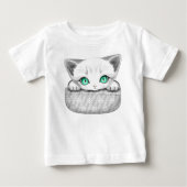 Kat Schattige en speels piekend uit een broekzak (Voorkant)