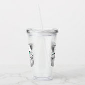 Kat Schattige en speels piekend uit een broekzak Acryl Drinkbeker (Links)