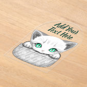 Kat Schattige en speels piekend uit een broekzak Acryl Uitnodigingen (Laagn)