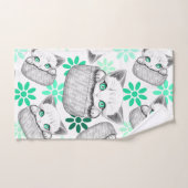 Kat Schattige en speels piekend uit een broekzak Bad Handdoek (Handdoek)