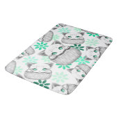 Kat Schattige en speels piekend uit een broekzak Badmat (Gekanteld)