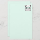 Kat Schattige en speels piekend uit een broekzak Briefpapier (Voorkant / Achterkant)