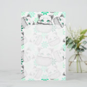 Kat Schattige en speels piekend uit een broekzak Briefpapier (Staand voorkant)