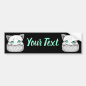 Kat Schattige en speels piekend uit een broekzak Bumpersticker (Voorkant)