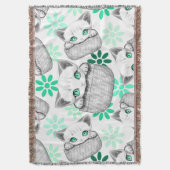 Kat Schattige en speels piekend uit een broekzak Deken (Voorkant Verticaal)