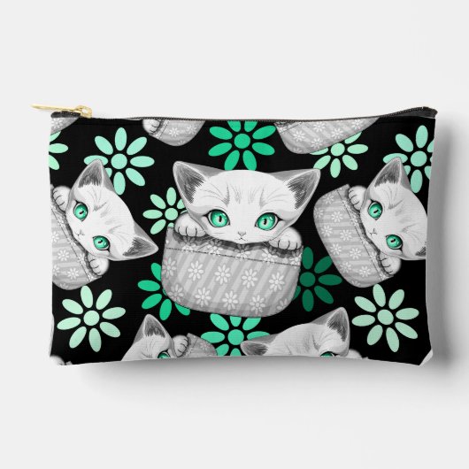 Kat Schattige en speels piekend uit een broekzak Etui (Voorkant)