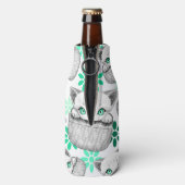 Kat Schattige en speels piekend uit een broekzak Flesjeskoeler (Fles Achterkant)