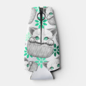 Kat Schattige en speels piekend uit een broekzak Flesjeskoeler (Achterkant)