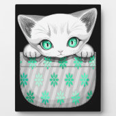 Kat Schattige en speels piekend uit een broekzak Fotoplaat (Voorkant)