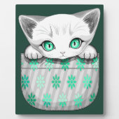 Kat Schattige en speels piekend uit een broekzak Fotoplaat (Voorkant)