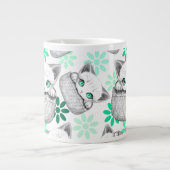 Kat Schattige en speels piekend uit een broekzak Grote Koffiekop (Voorkant)