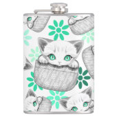 Kat Schattige en speels piekend uit een broekzak Heupfles (Voorkant)