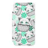 Kat Schattige en speels piekend uit een broekzak Incipio iPhone Portemonnee Hoesje (Voorkant Agenda)