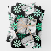 Kat Schattige en speels piekend uit een broekzak Inpakpapier Vel (In situ)