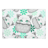 Kat Schattige en speels piekend uit een broekzak Kussensloop (Voorkant)