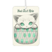 Kat Schattige en speels piekend uit een broekzak Luchtverfrisser (Voorkant)