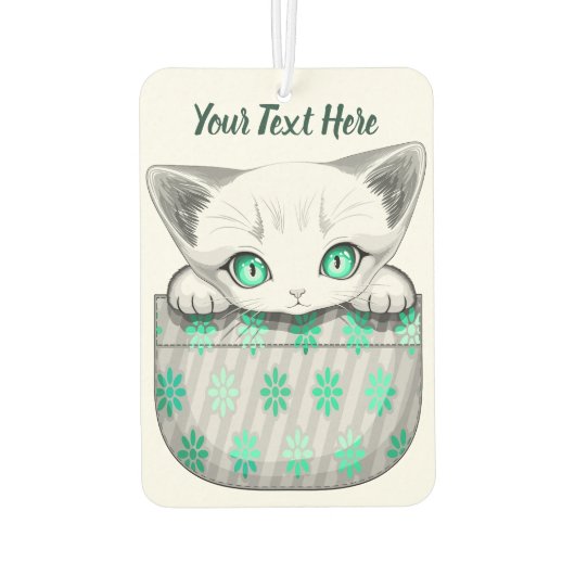 Kat Schattige en speels piekend uit een broekzak Luchtverfrisser (Achterkant)