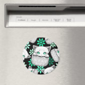 Kat Schattige en speels piekend uit een broekzak Magneet (Insitu (Vaatwasser))