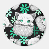 Kat Schattige en speels piekend uit een broekzak Magneet (Voorkant)