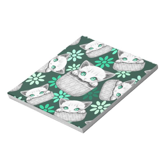 Kat Schattige en speels piekend uit een broekzak Notitieblok (Linkerzijde)